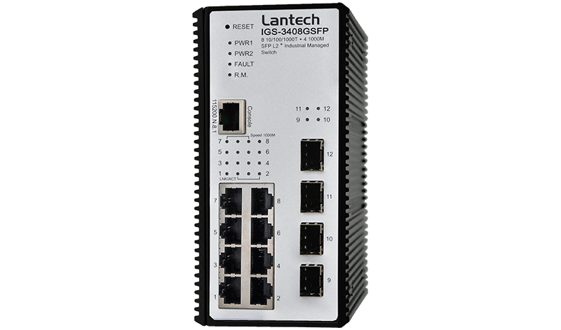 Lantech IGS-3408GSFP Industrial Ethernet Switch Industrial managed switch