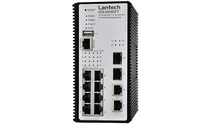 Lantech IGS-5408DFT-PT Industrial Ethernet Switch