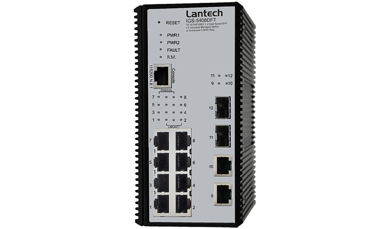 Lantech IGS-5408DFT Industrial Ethernet Switch Industrial managed switch