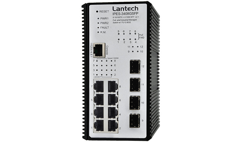 Lantech IPES-3408GSFP Industrial Ethernet Switch