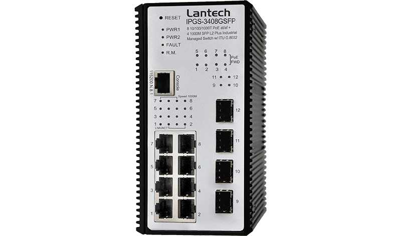 Lantech IPGS-3408GSFP Industrial Ethernet Switch