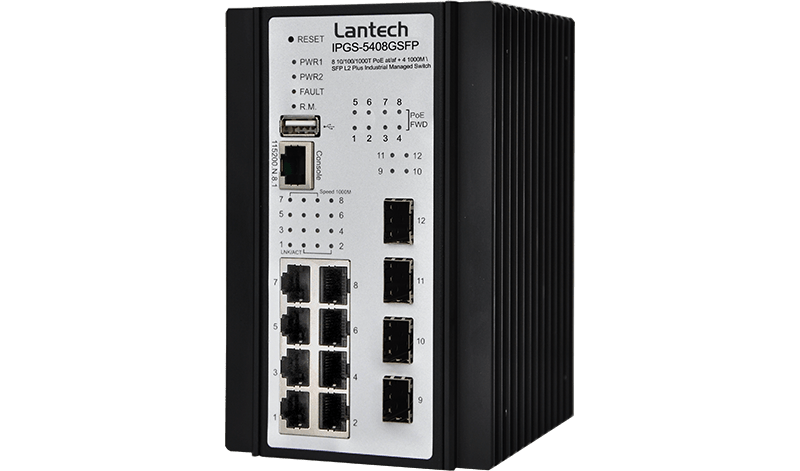 Lantech IPGS-5408GSFP Industrial Ethernet Switch