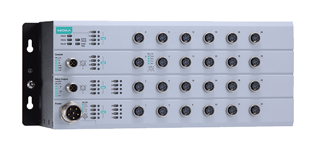 Moxa TN-4524A-16PoE Series transportation switch