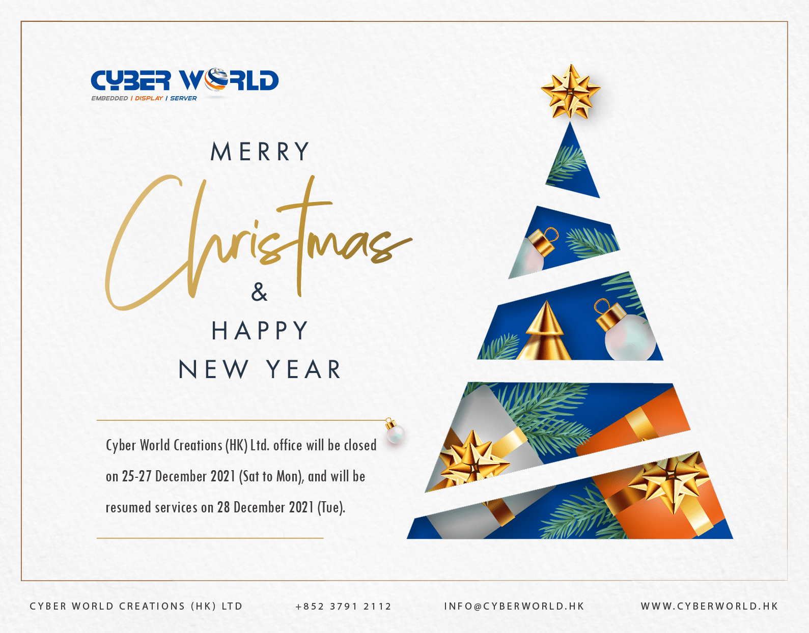 Xmas_Final (CWC): Cyber World wishes you a Merry Christmas & a Happy New Year 2022! Xmas_Final (CWC): Cyber World wishes you a Merry Christmas & a Happy New Year 2022!