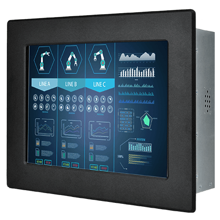 Winmate Product-R10L600-IPP1TR-45-L4-I professional display and touch screen monitor Front IP65