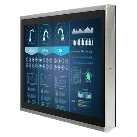 Winmate Product-R17L100-SPM1-45-L4-I professional display and touch screen monitor Full IP65