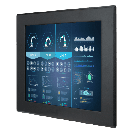 WinmateProduct-S17L500-IPM1_45-L4-I professional display and touch screen monitor Front IP65