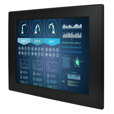 Winmate S17L500-PMA1HB professional display and touch screen monitor Panel Mount