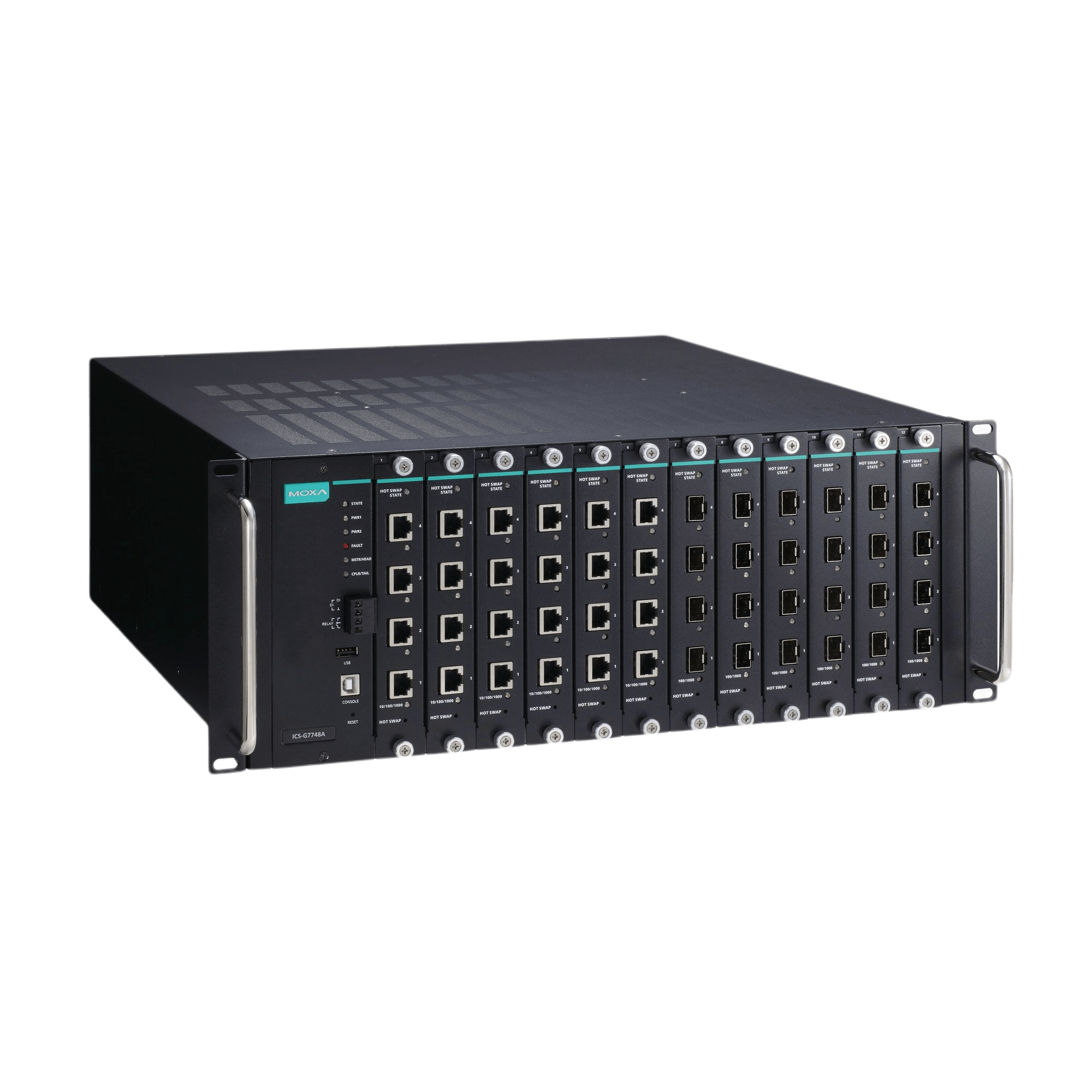 Moxa ICS-G7748A Series Industrial managed switches
