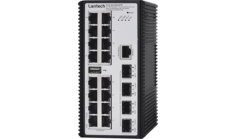Lantech IGS-6416XSFP Industrial PoE Switch