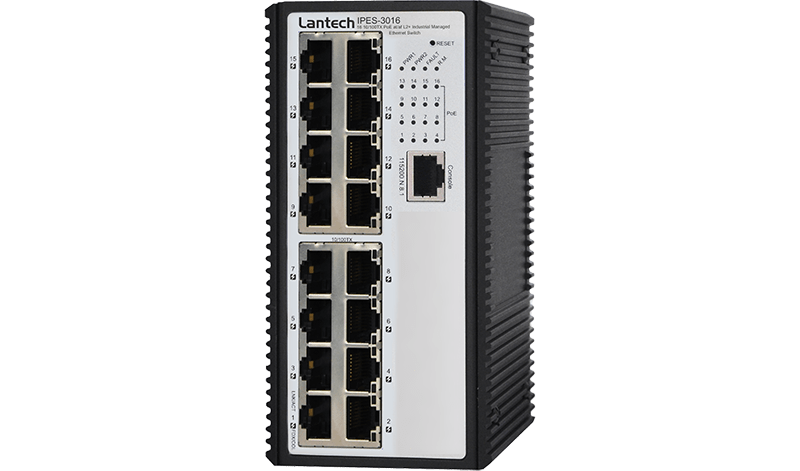 Lantech ID-I(P)ES-3016 Industrial PoE Switch