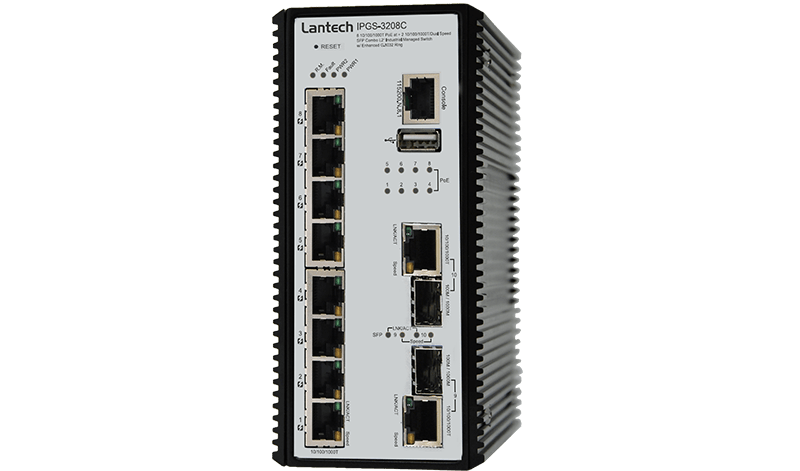 Lantech IPGS-3208C Industrial PoE Switch