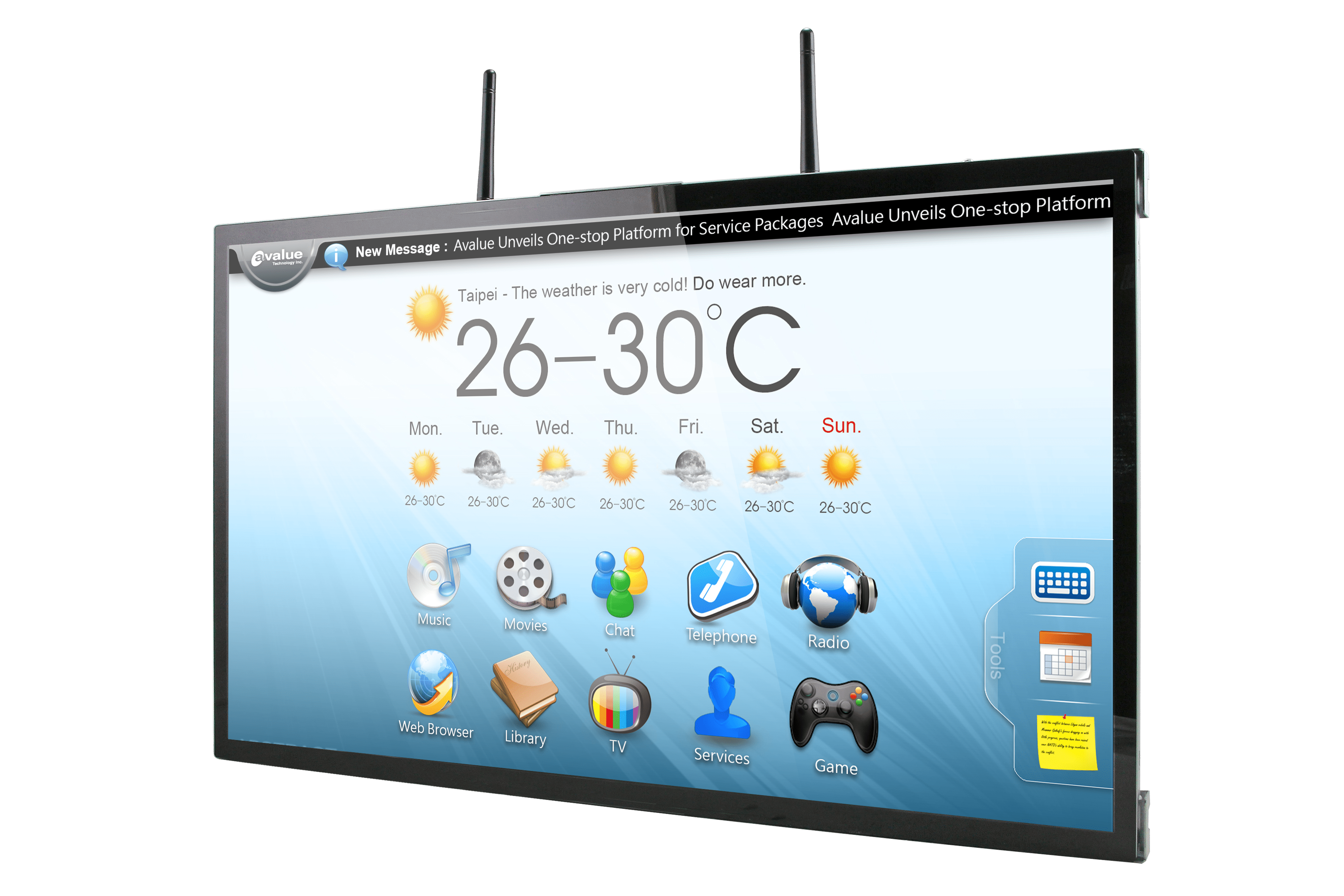 Avalue OFP-21W33 open frame touch panel pc
