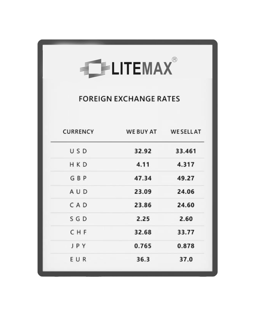 Litemax Professional Display ELD4202-EGR-A11
