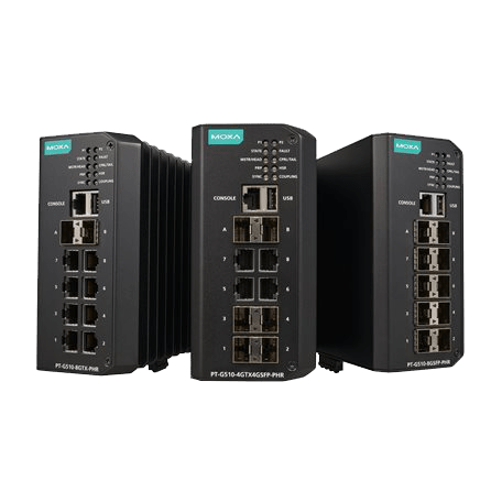 Moxa Industrial Ethernet Switches PT-G510 Series