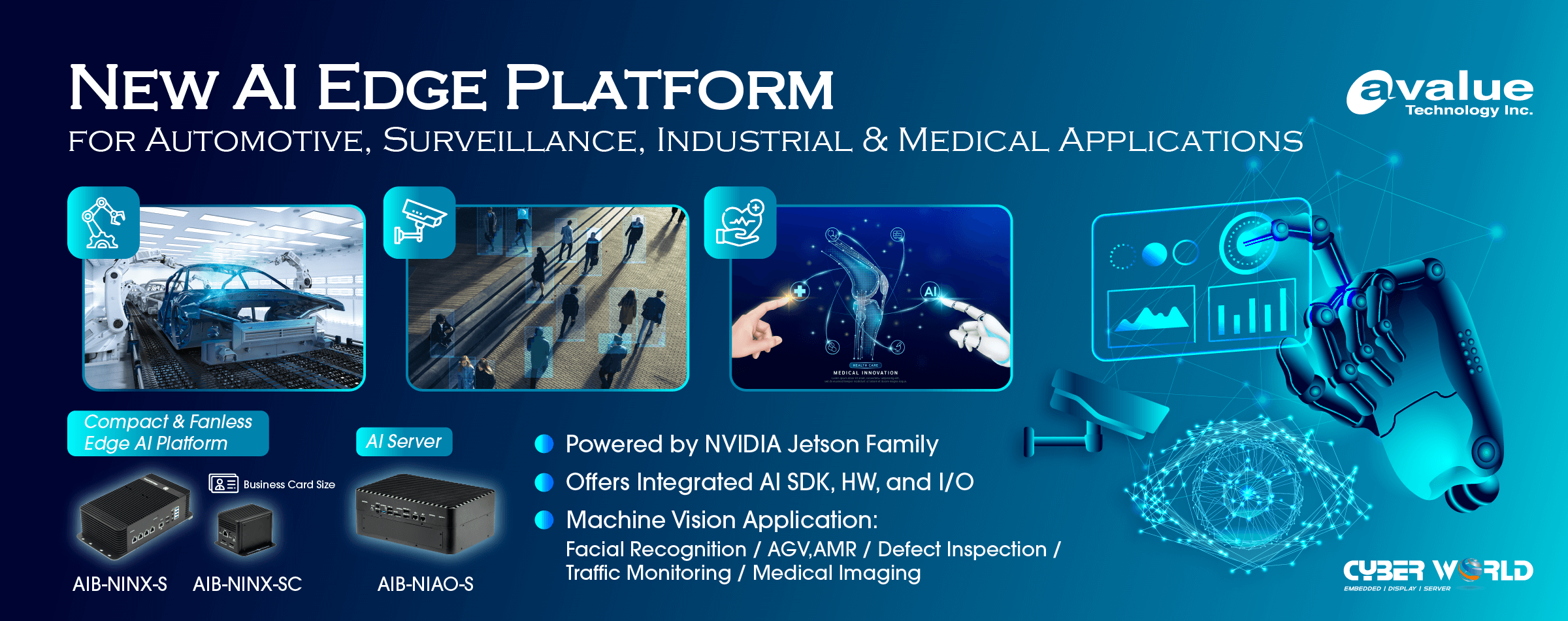Avalue-AI-Edge-Platform-LR (CWC): Avalue Announces AI Edge Platform powered by NVIDIA Jetson Family for Automotive, Surveillance, Industrial & Medical Applications Avalue-AI-Edge-Platform-LR (CWC): Avalue Announces AI Edge Platform powered by NVIDIA Jetson Family for Automotive, Surveillance, Industrial & Medical Applications