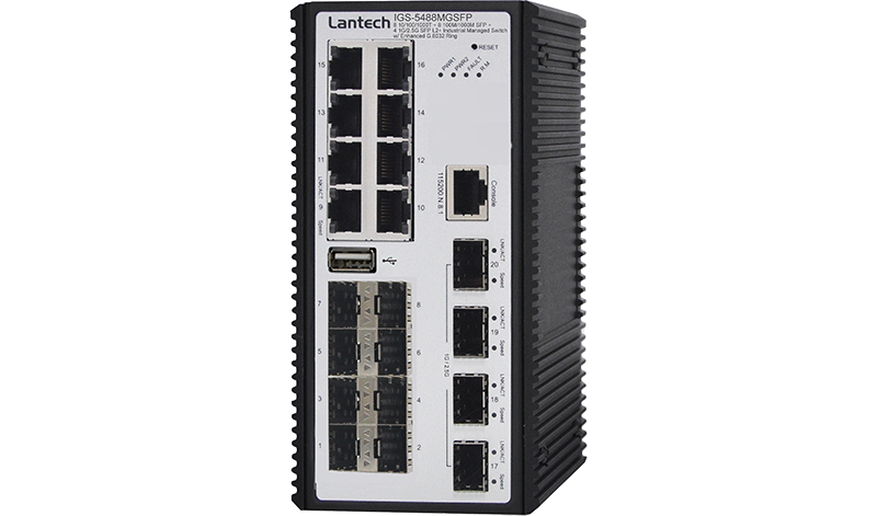 Lantech Industrial PoE Switches I(P)GS-5488MGSFP