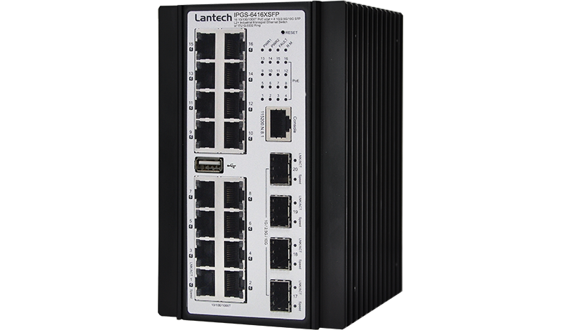 Lantech Industrial PoE Switches I(P)GS-6416XSFP