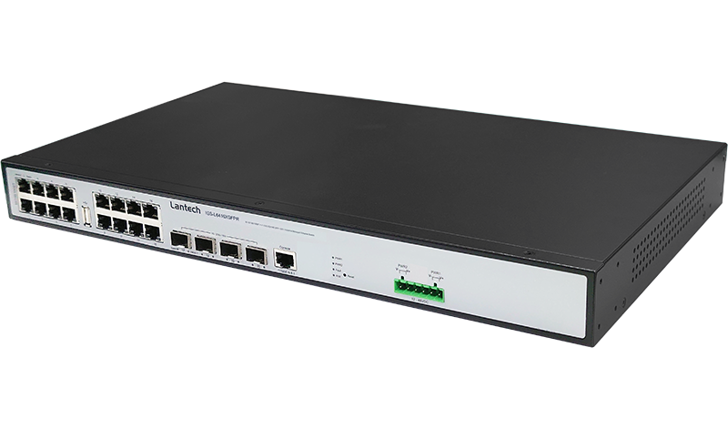 Lantech Industrial IEC 61850-3 Switches I(P)GS-L6416XSFPR-2DCI