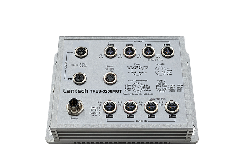 Lantech EN50155 Switch T(P)ES-3208MGT